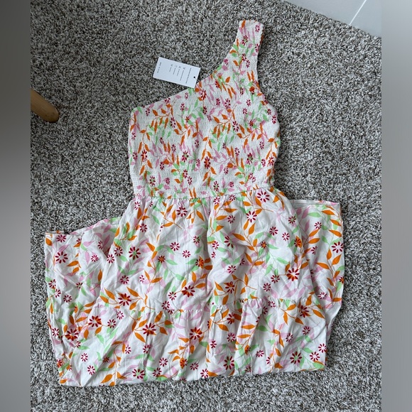 NWT, M, Bohemian Summer Floral One
Shoulder Sleeveless Smocked Long Midi Dress - Picture 7 of 8